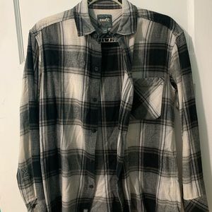 TNA 🌸 Boyfriend Fit Plaid Long Sleeve Shirt - EUC